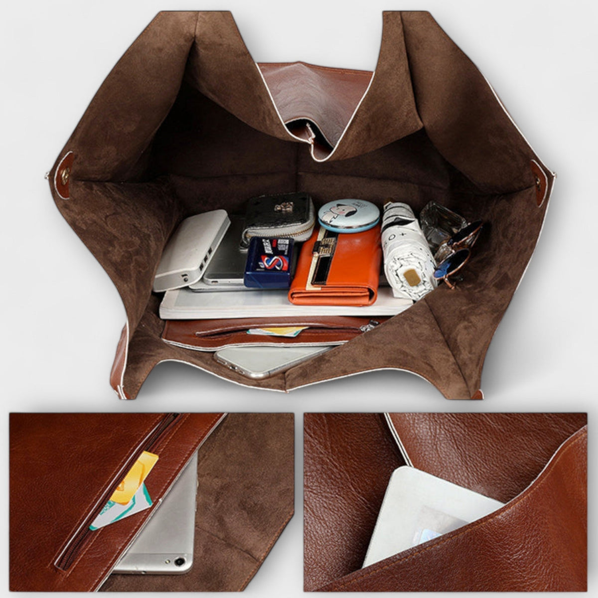 Urania | Borsa shopper oversize in pelle