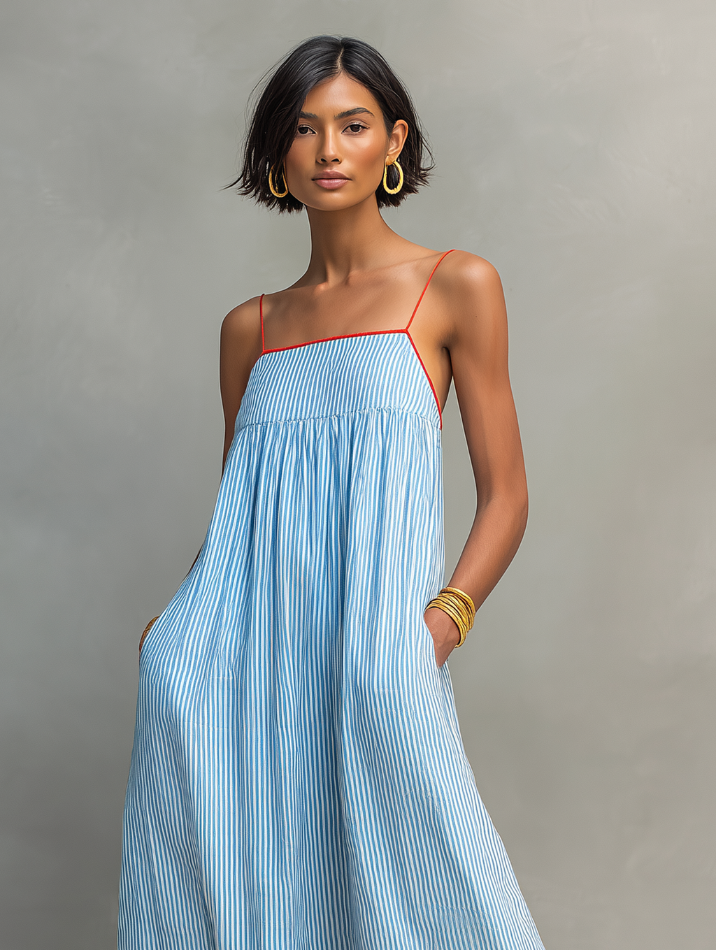 Vestito Maxi a Righe
