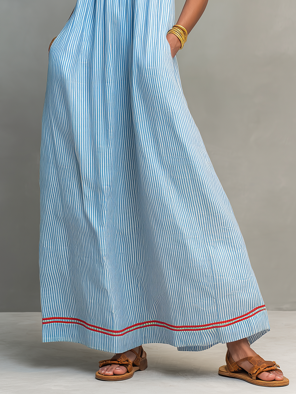 Vestito Maxi a Righe