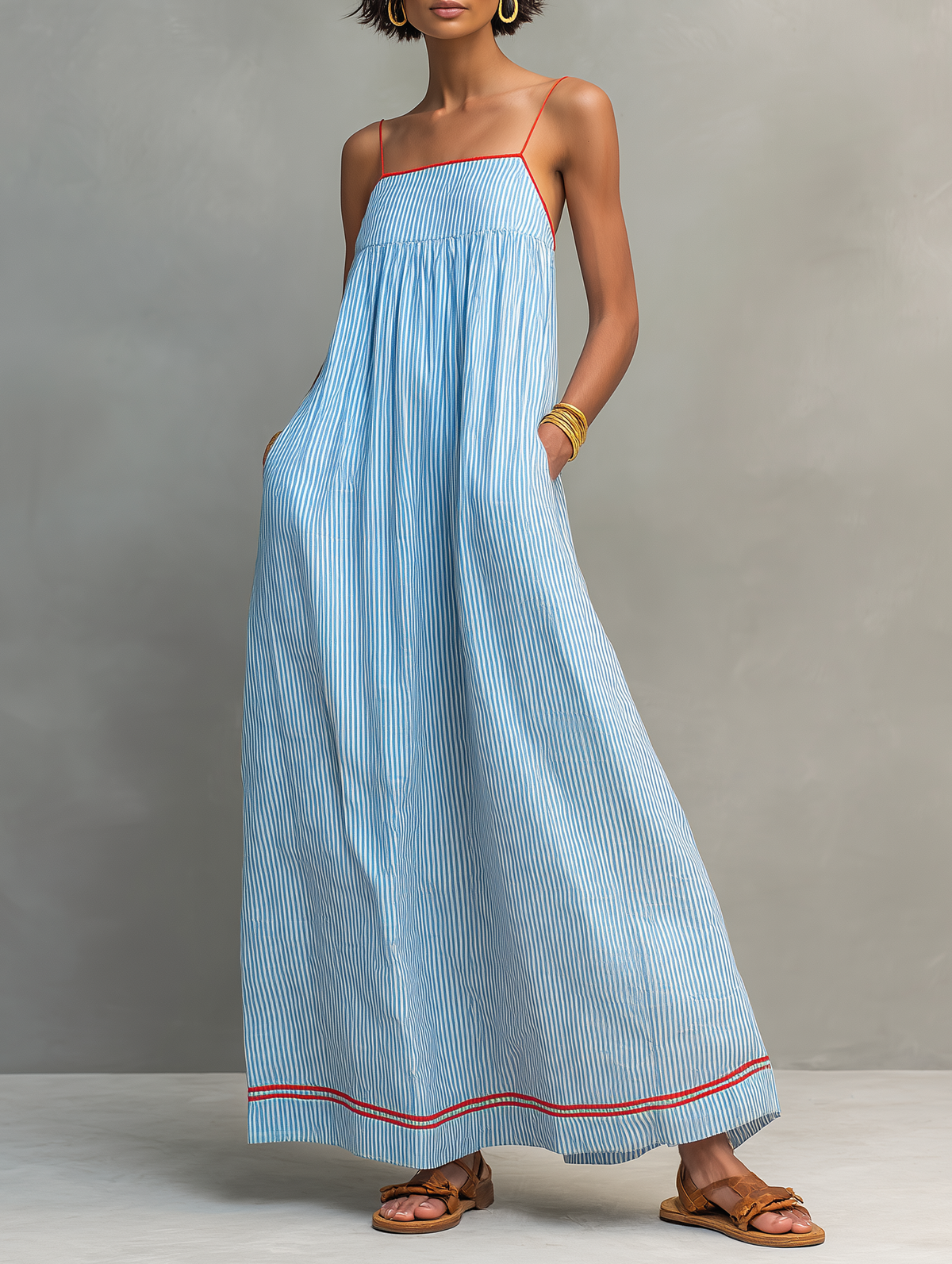 Vestito Maxi a Righe