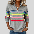 Prismette™ | Felpa a righe colorate con zip a un quarto