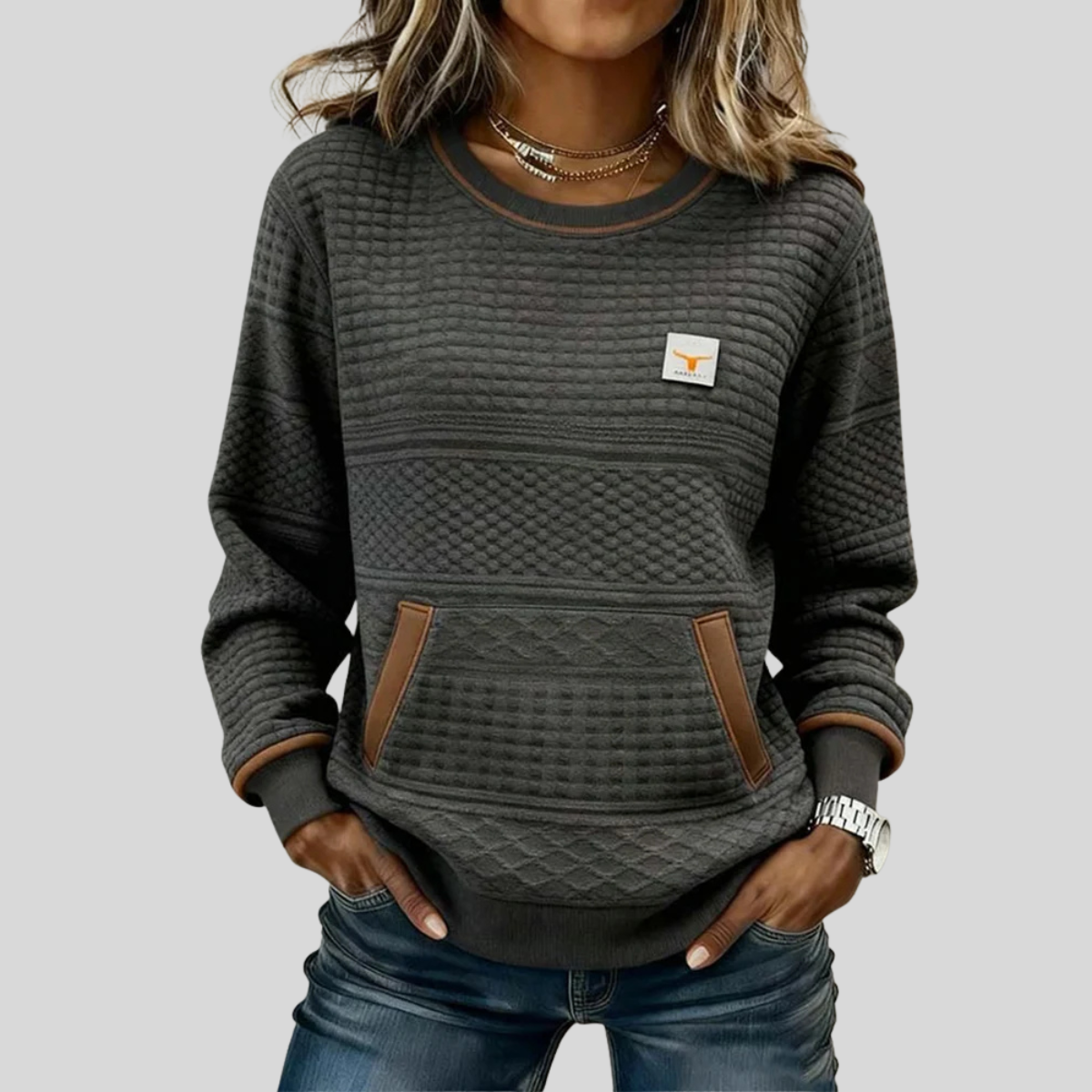 Noelle™ | Felpa girocollo colorblock