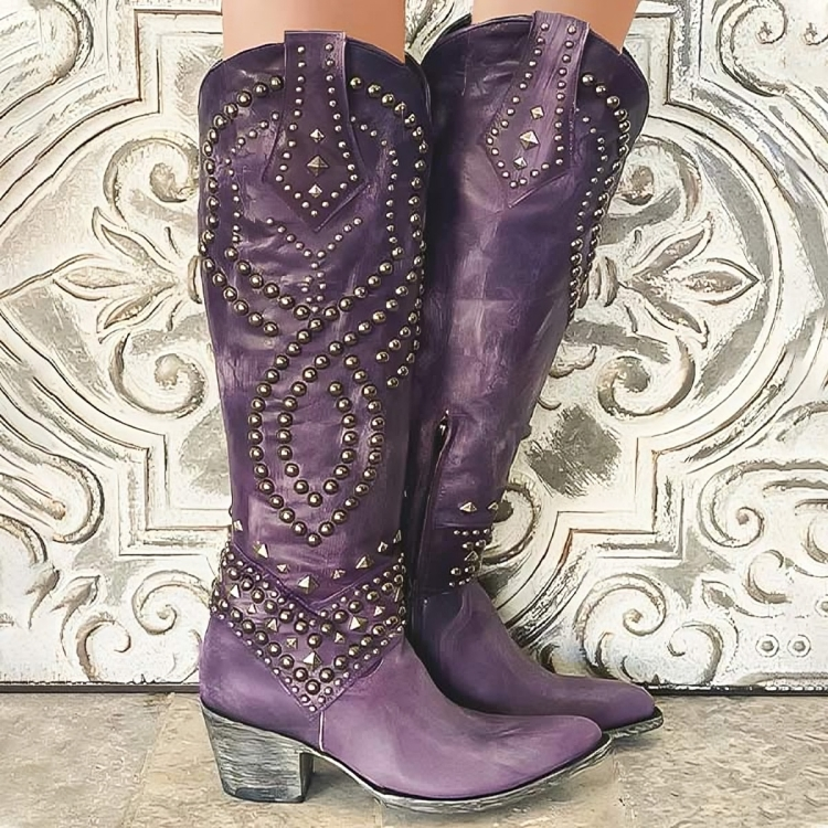 Rufa | Stivali Western al Ginocchio con Borchie