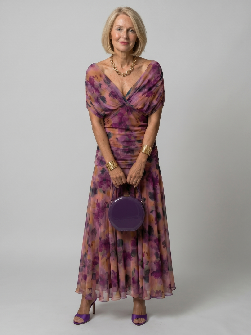 Stella & Grace™ | Abito Midi Scollo a Spalle Scoperte (Calen)