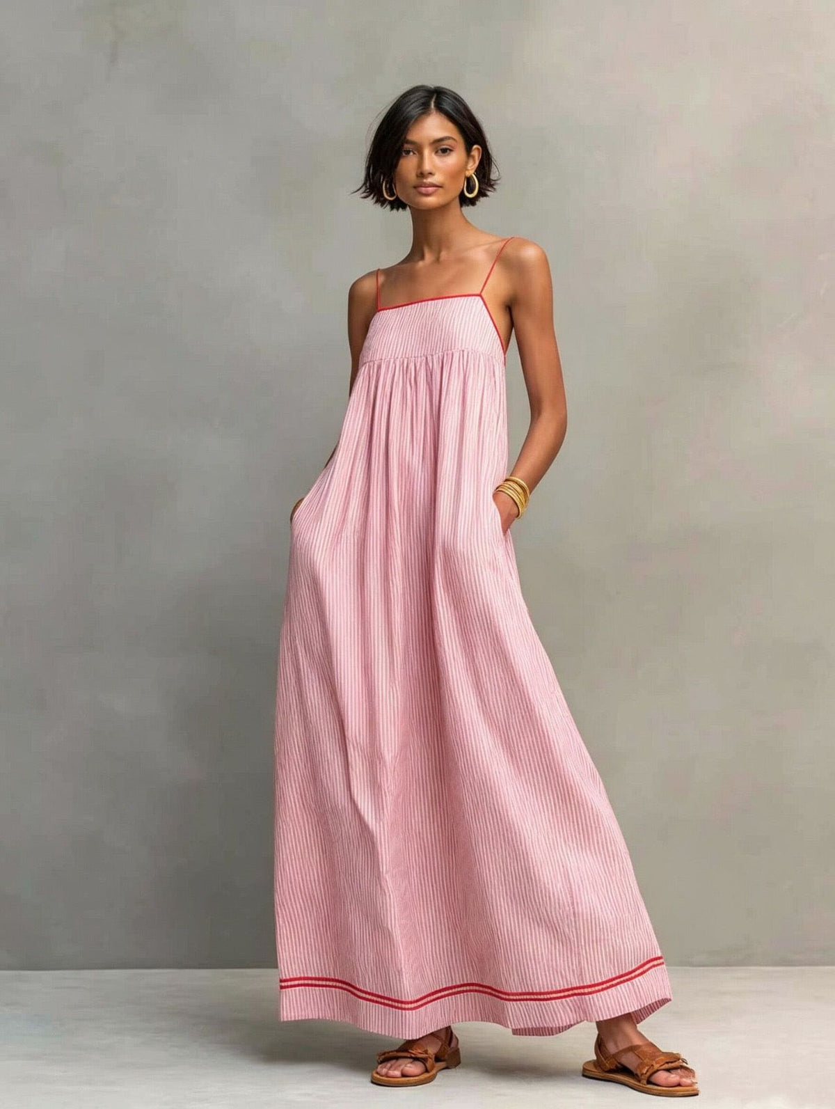 Vestito Maxi a Righe