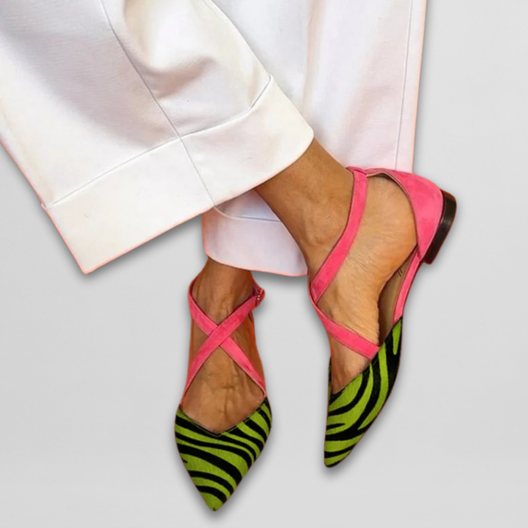 Fernanda – Ballerine Zebrate con Cinturini