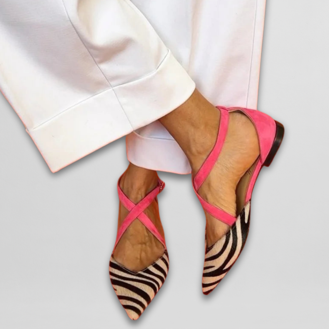 Fernanda – Ballerine Zebrate con Cinturini