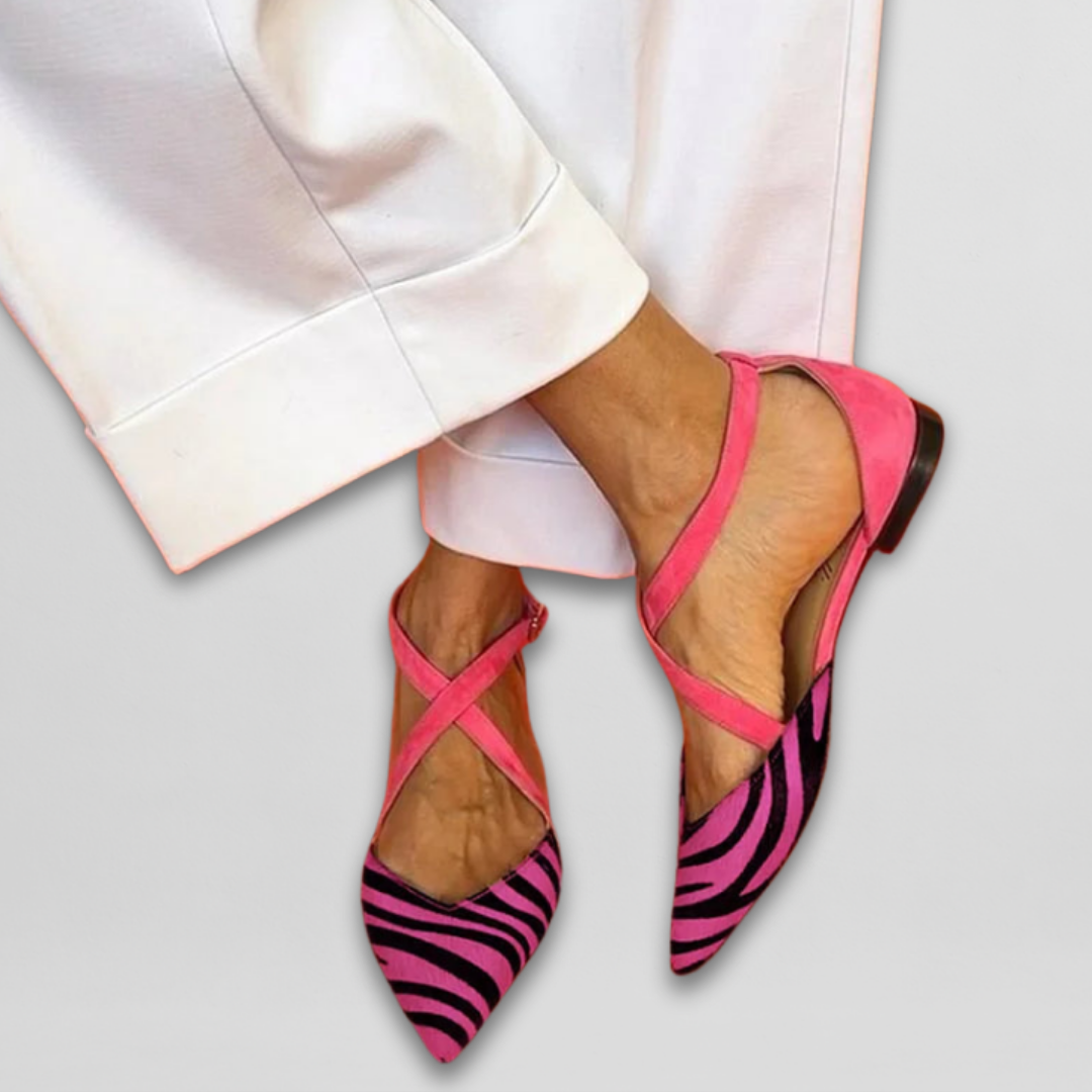 Fernanda – Ballerine Zebrate con Cinturini