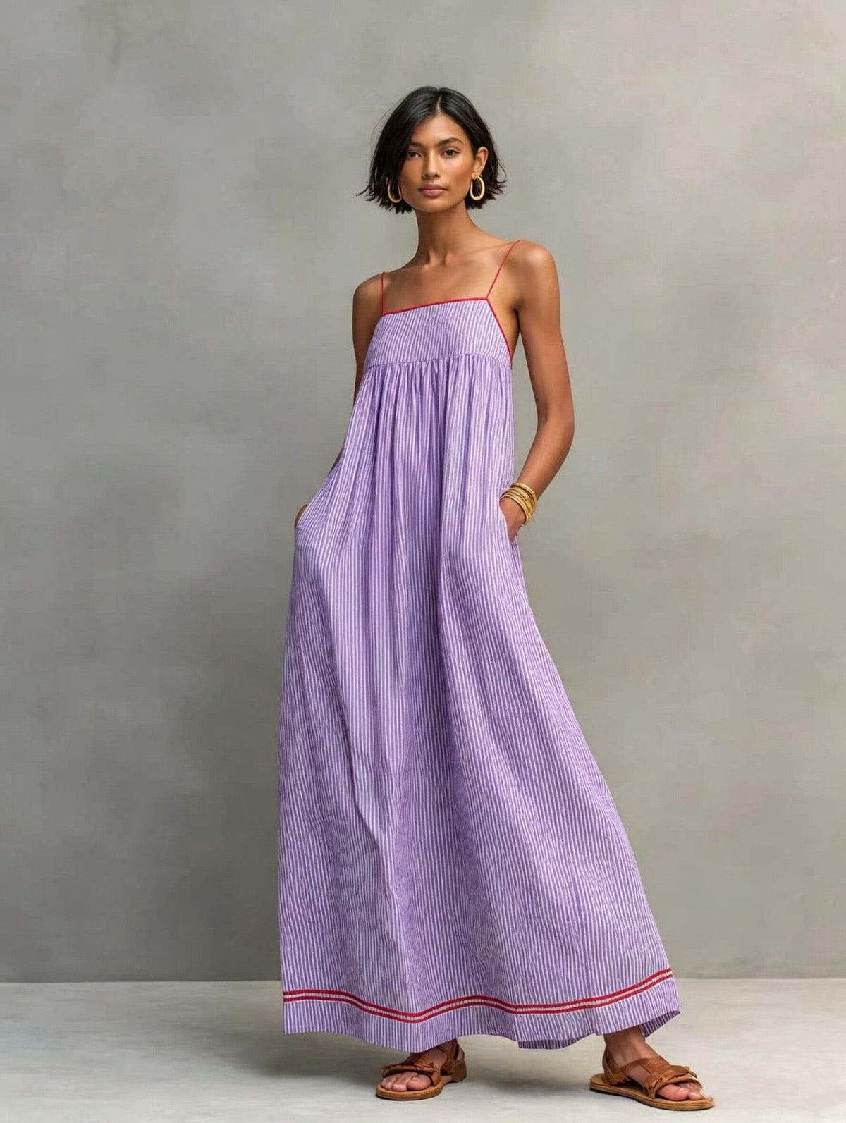 Vestito Maxi a Righe