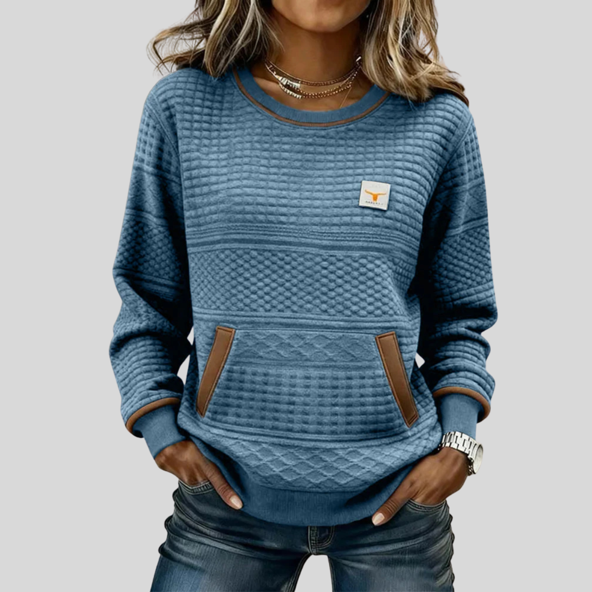 Noelle™ | Felpa girocollo colorblock
