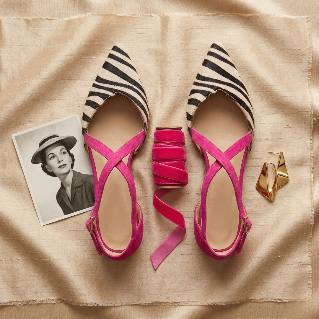 Fernanda – Ballerine Zebrate con Cinturini
