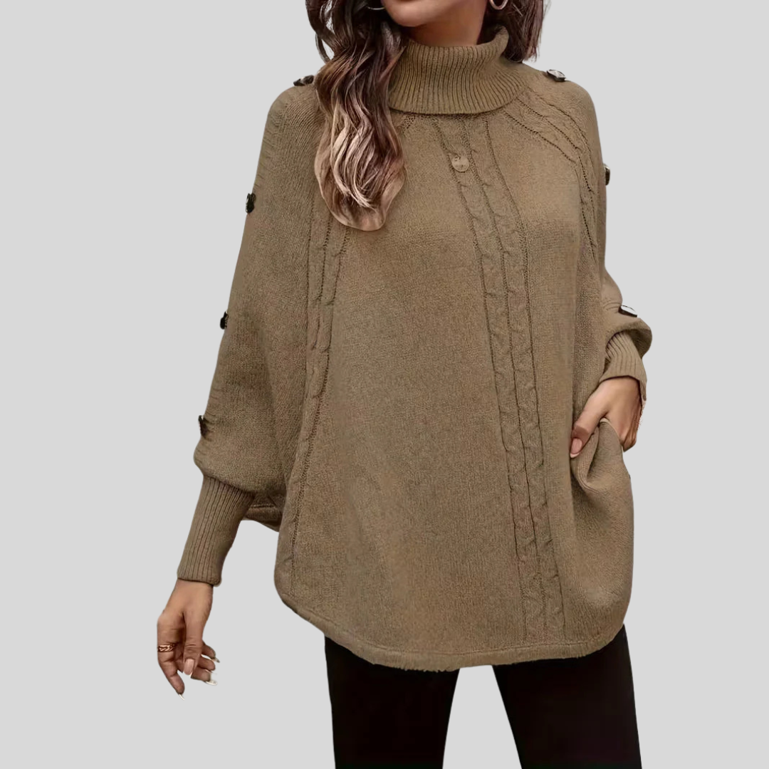 Norelle™ | Maglione a collo alto lavorato a trecce