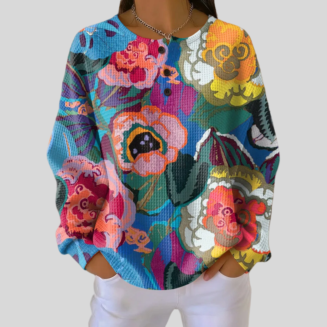 Adorna™ | Felpa floreale colorata
