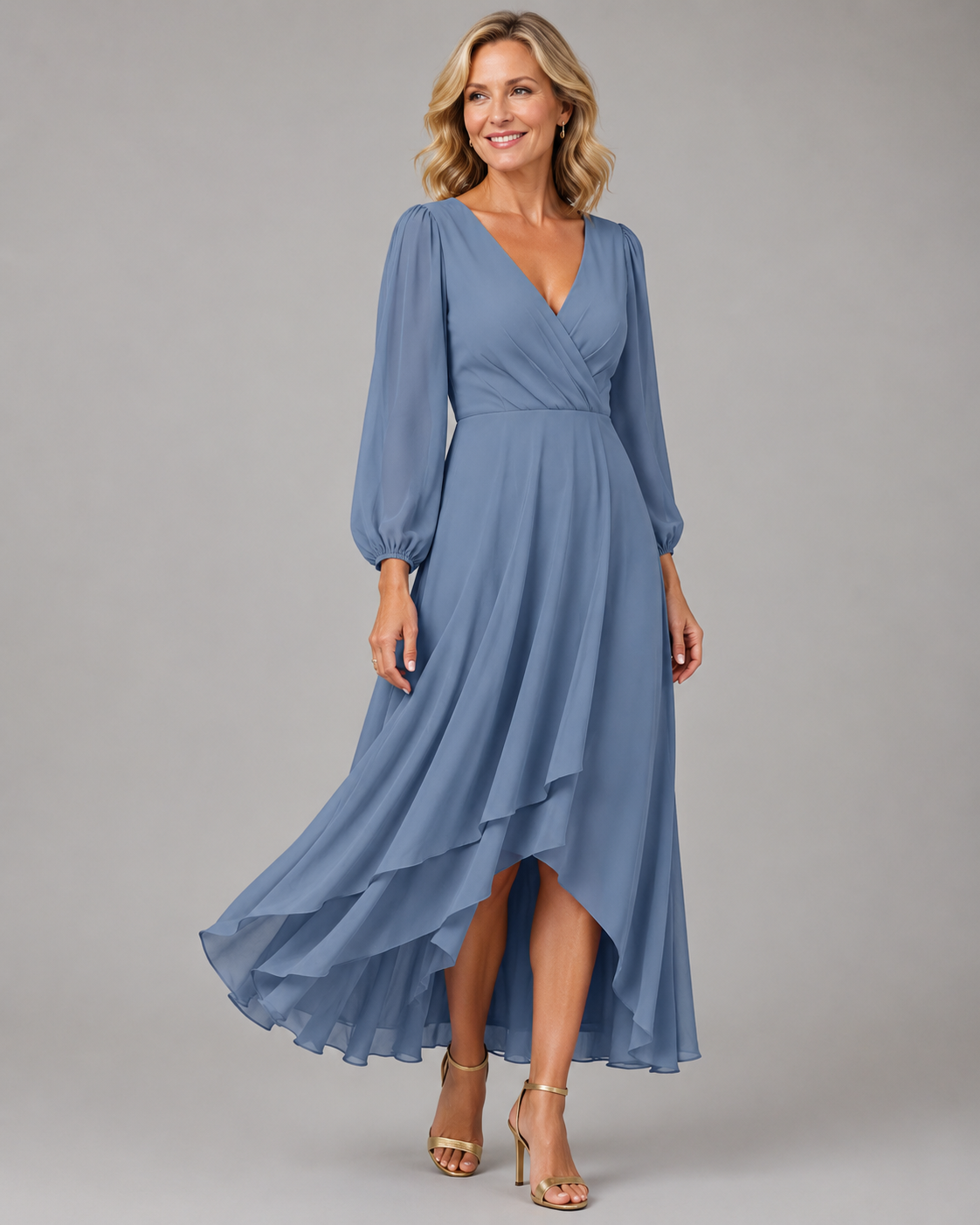 Mia™ | Abito Lungo Elegante con Scollo a V