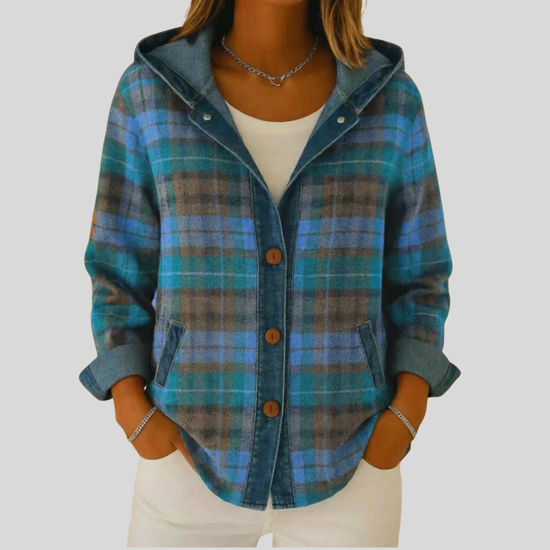Bevlyn™ | Shacket scozzese con cappuccio