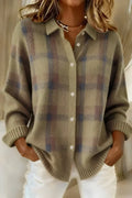 Taylor | Cardigan a Quadri in Maglia Comfort