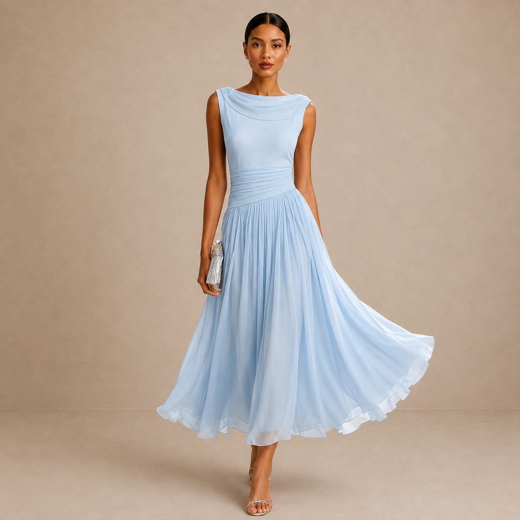 Vestito Midi Plissettato