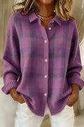 Rebecca | Cardigan a Quadri Vestibilità Rilassata