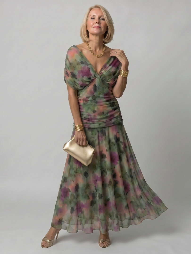 Stella & Grace™ | Abito Midi Scollo a Spalle Scoperte (Calen)