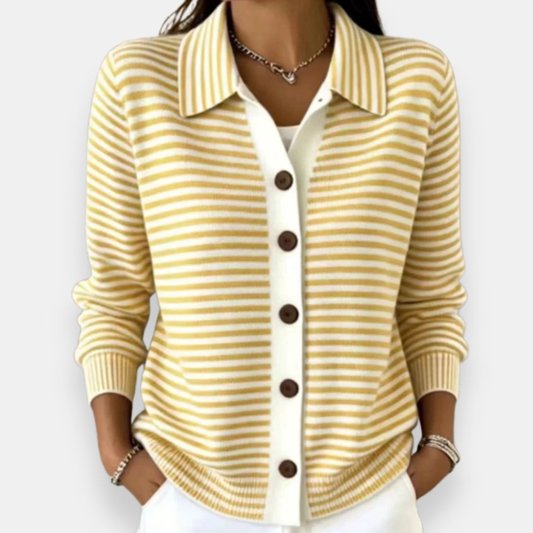 Nola | Cardigan a Righe con Bottoni