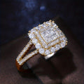 Anello con Zircone Quadrato