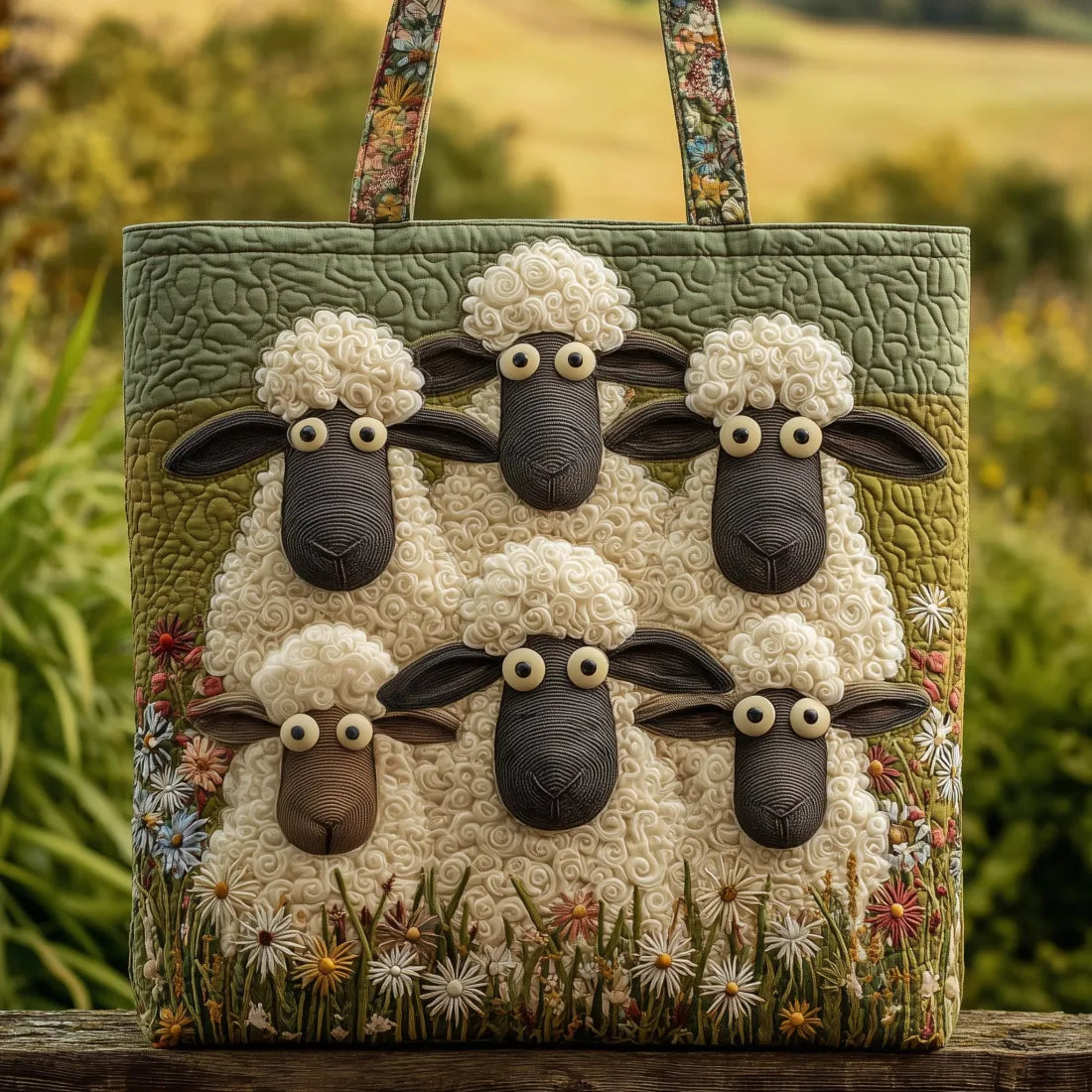 Borsa artigianale - Cinque pecore