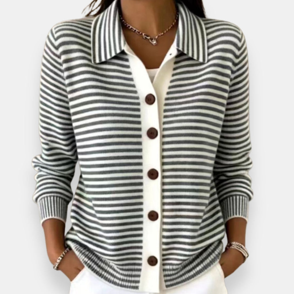Nola | Cardigan a Righe con Bottoni