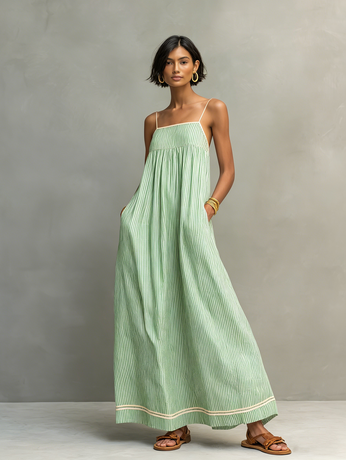 Vestito Maxi a Righe