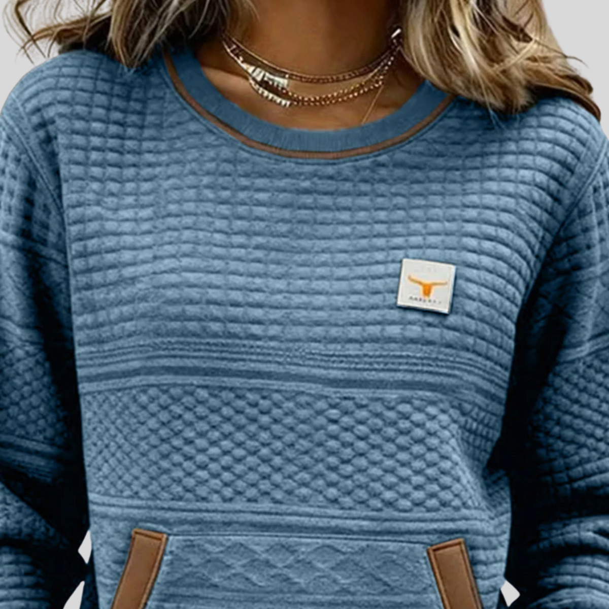 Noelle™ | Felpa girocollo colorblock