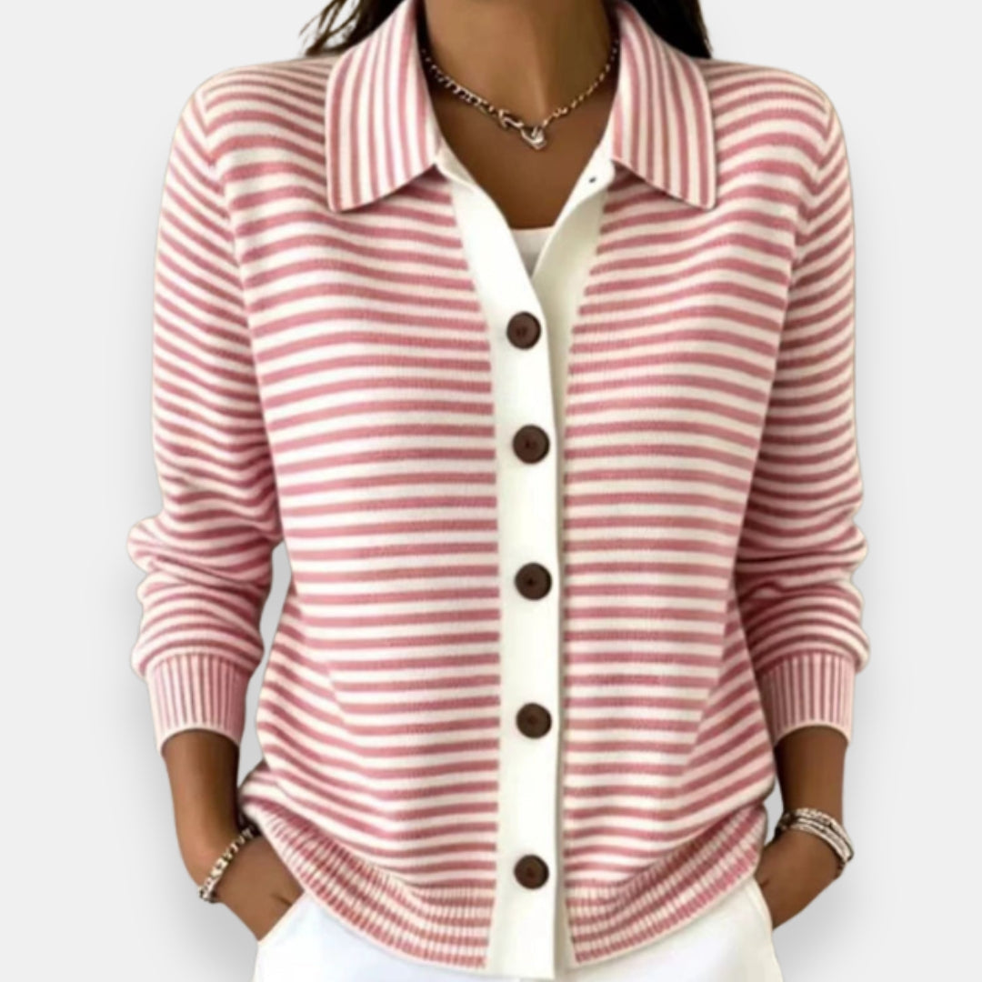 Nola | Cardigan a Righe con Bottoni