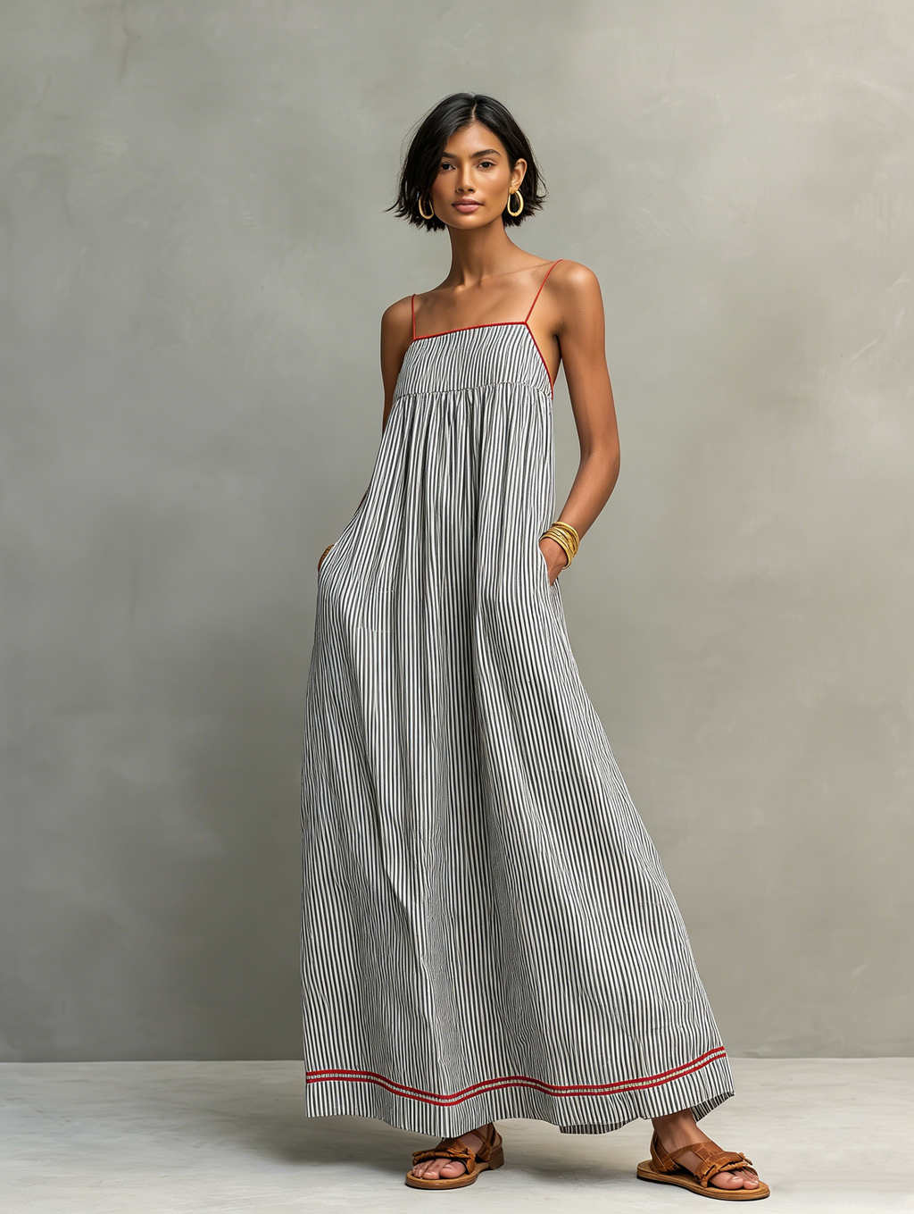 Vestito Maxi a Righe