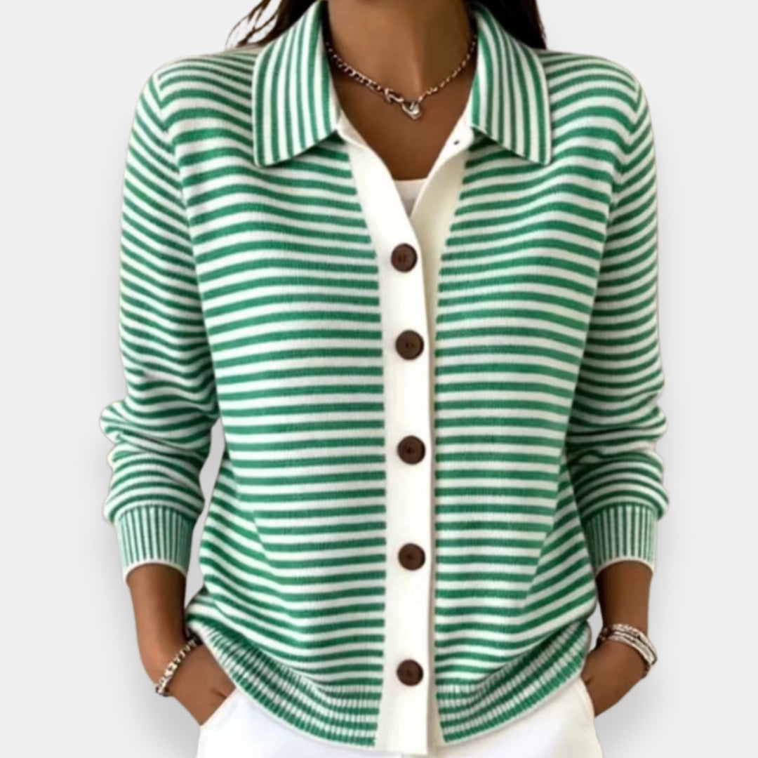 Nola | Cardigan a Righe con Bottoni