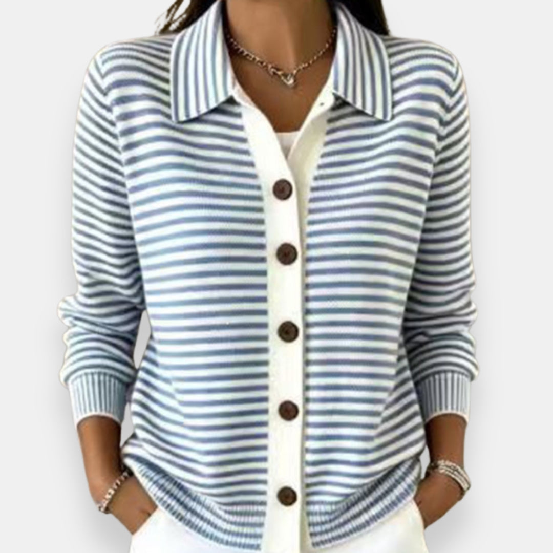 Nola | Cardigan a Righe con Bottoni