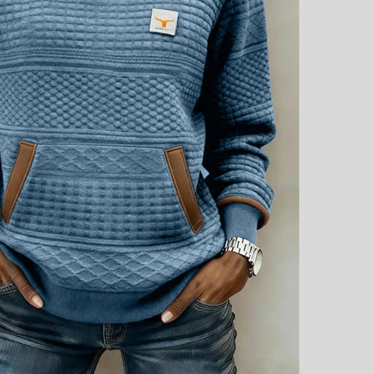Noelle™ | Felpa girocollo colorblock