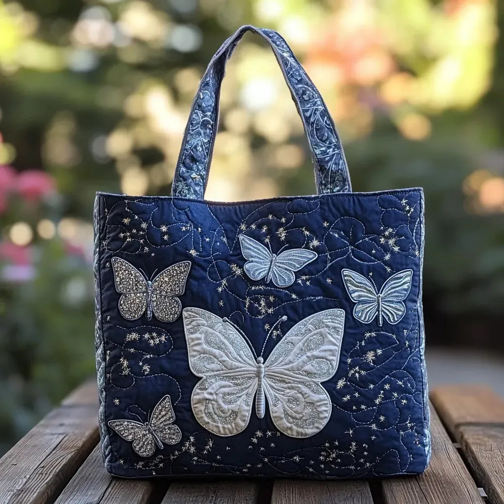 Borsa artigianale - Farfalla argentata