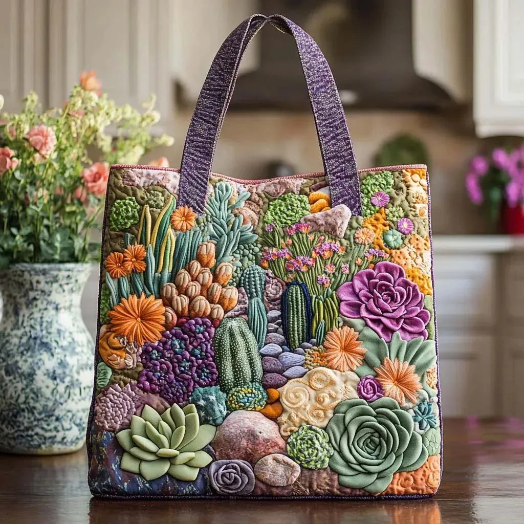 Borsa artigianale - Giardino di succulente