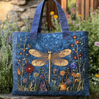 Borsa shopper trapuntata - Libellula dorata