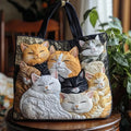 Borsa trapuntata artigianale - Gattini addormentati