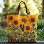 Borsa trapuntata classica - Girasoli