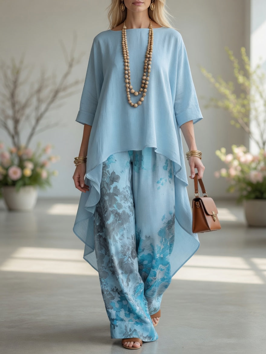 Luna | Completo Vintage con Stampa Botanica