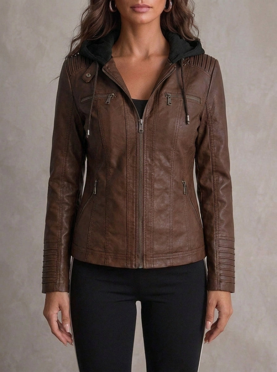 Sara | Giacca in Pelle Resistente ed Elegante
