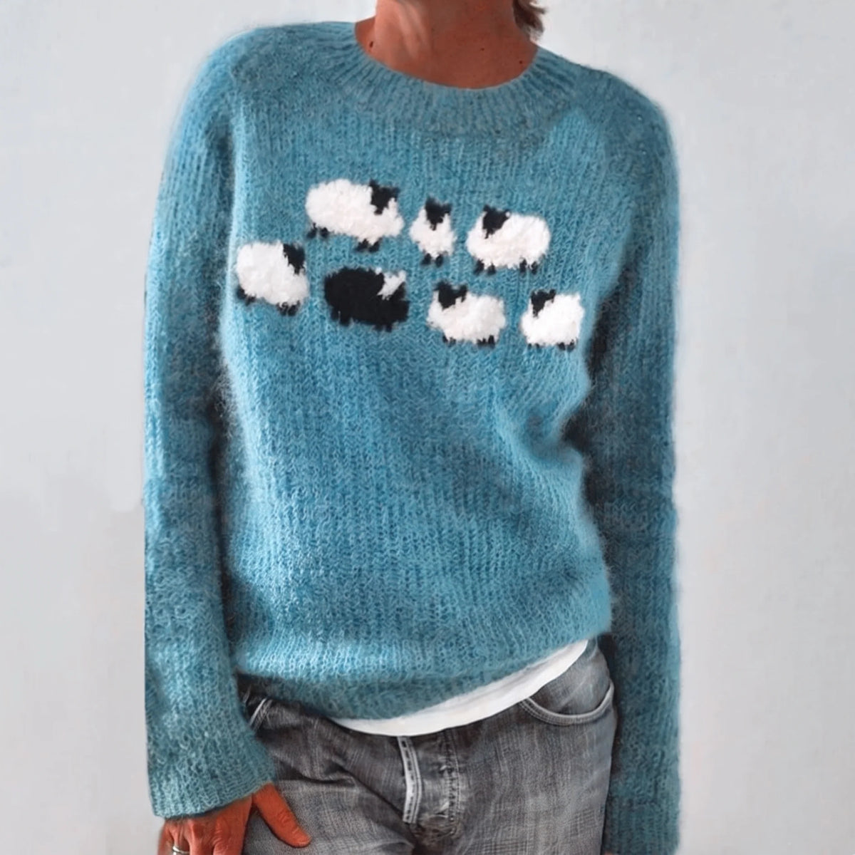 Bianka | Maglione comodo con pecorella