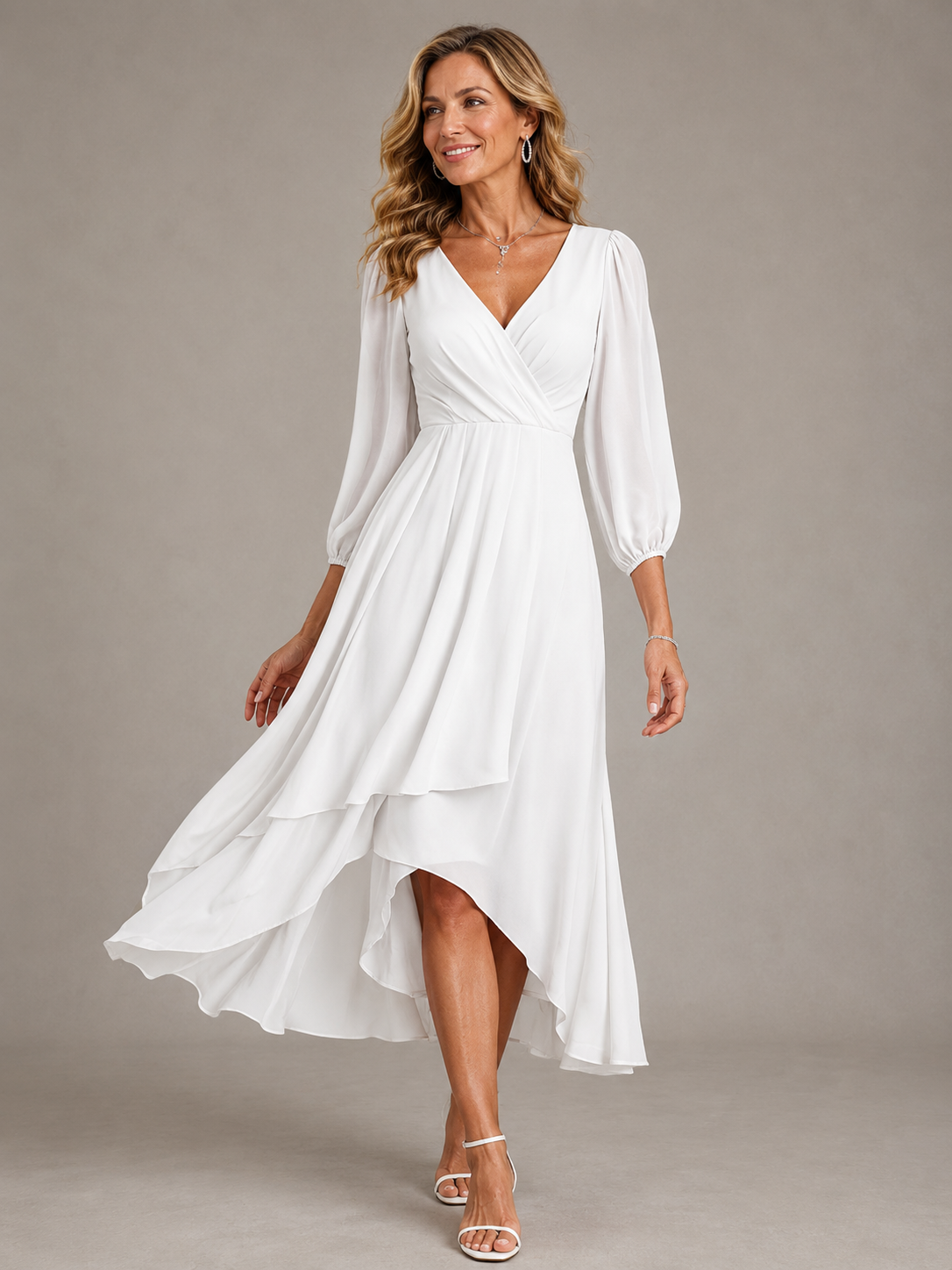 Mia™ | Abito Lungo Elegante con Scollo a V
