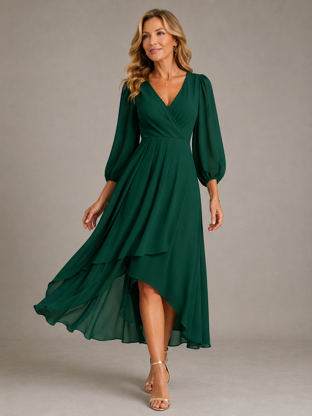 Mia™ | Abito Lungo Elegante con Scollo a V