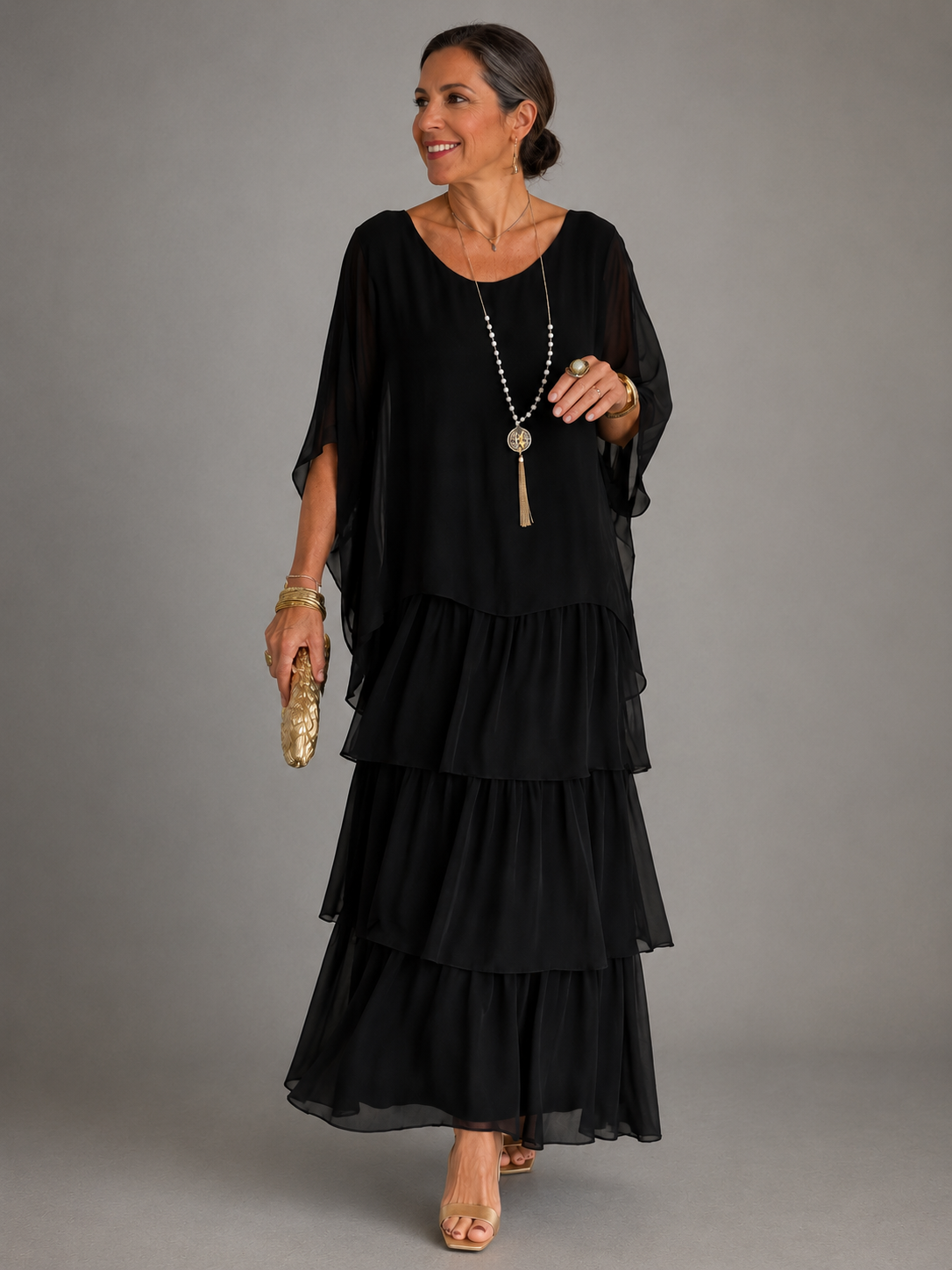 Vestito Maxi Floreale Elegante