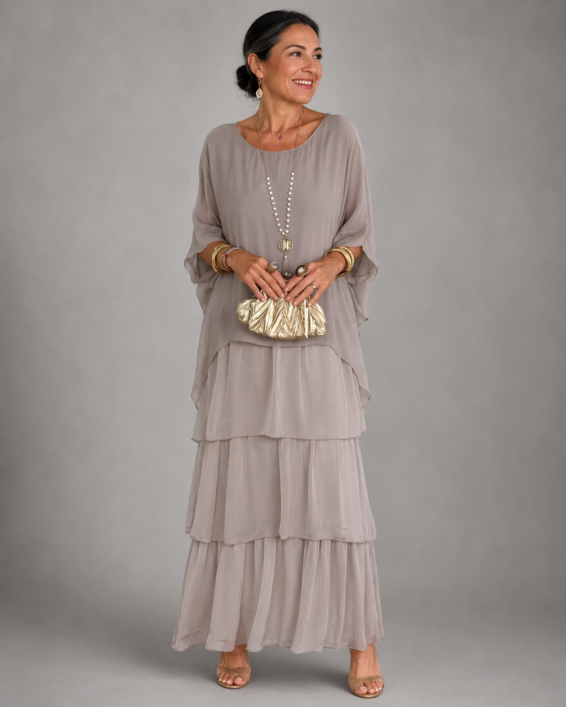Vestito Maxi Floreale Elegante