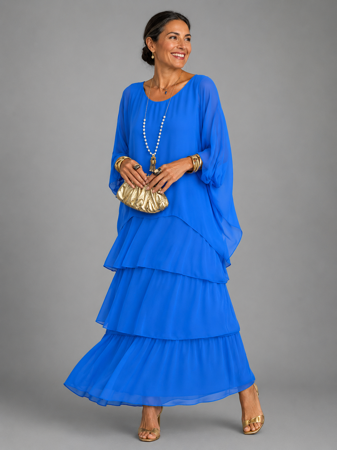 Vestito Maxi Floreale Elegante