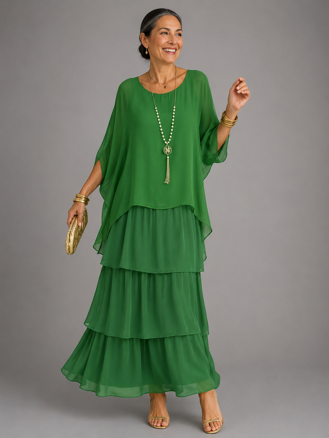 Vestito Maxi Floreale Elegante