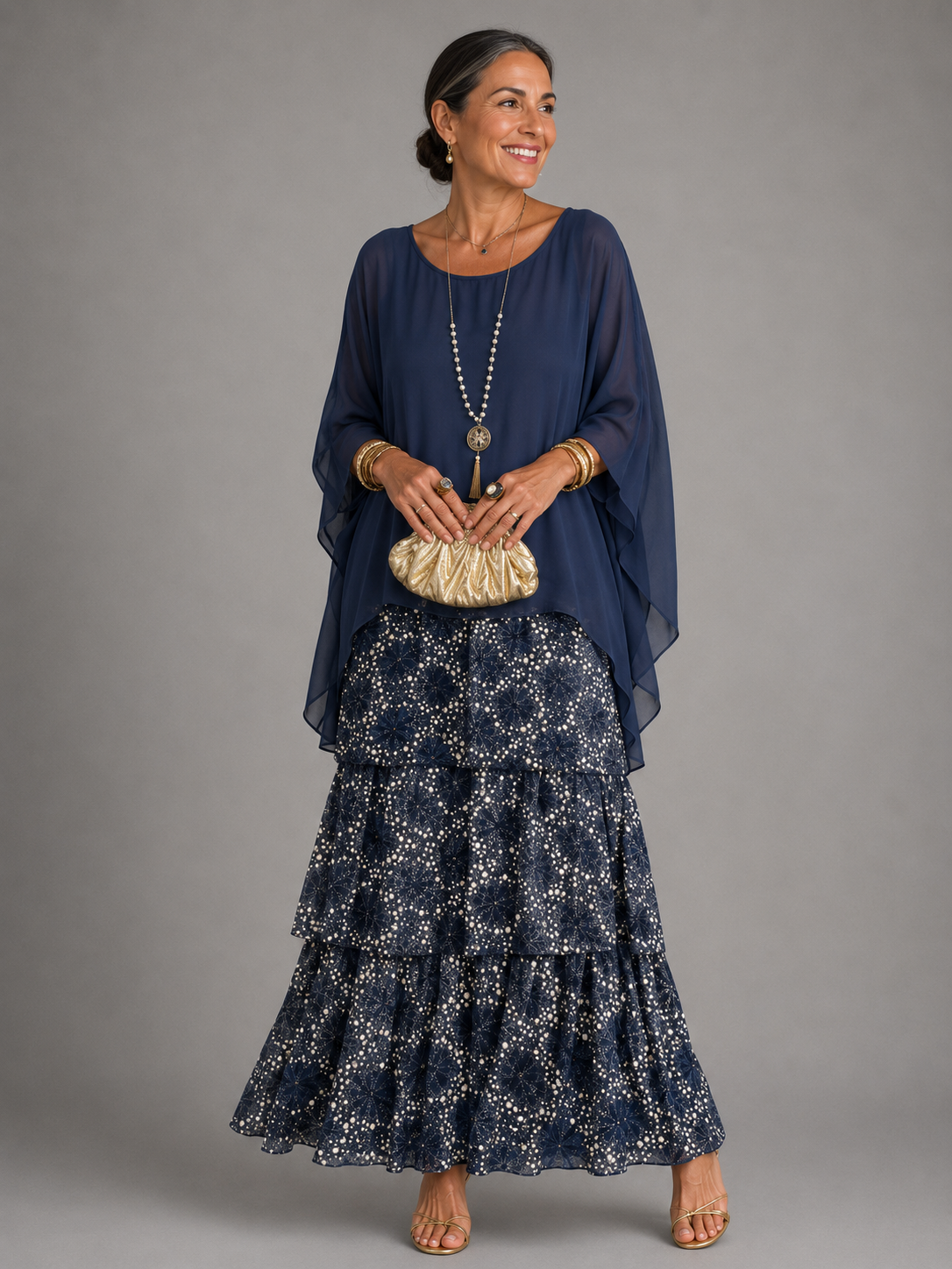 Vestito Maxi Floreale Elegante