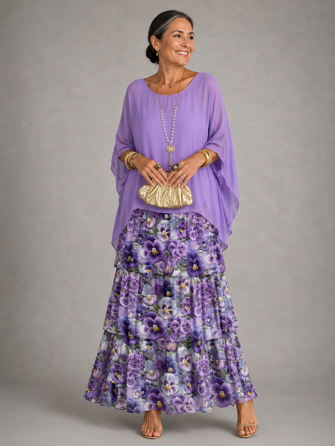 Vestito Maxi Floreale Elegante